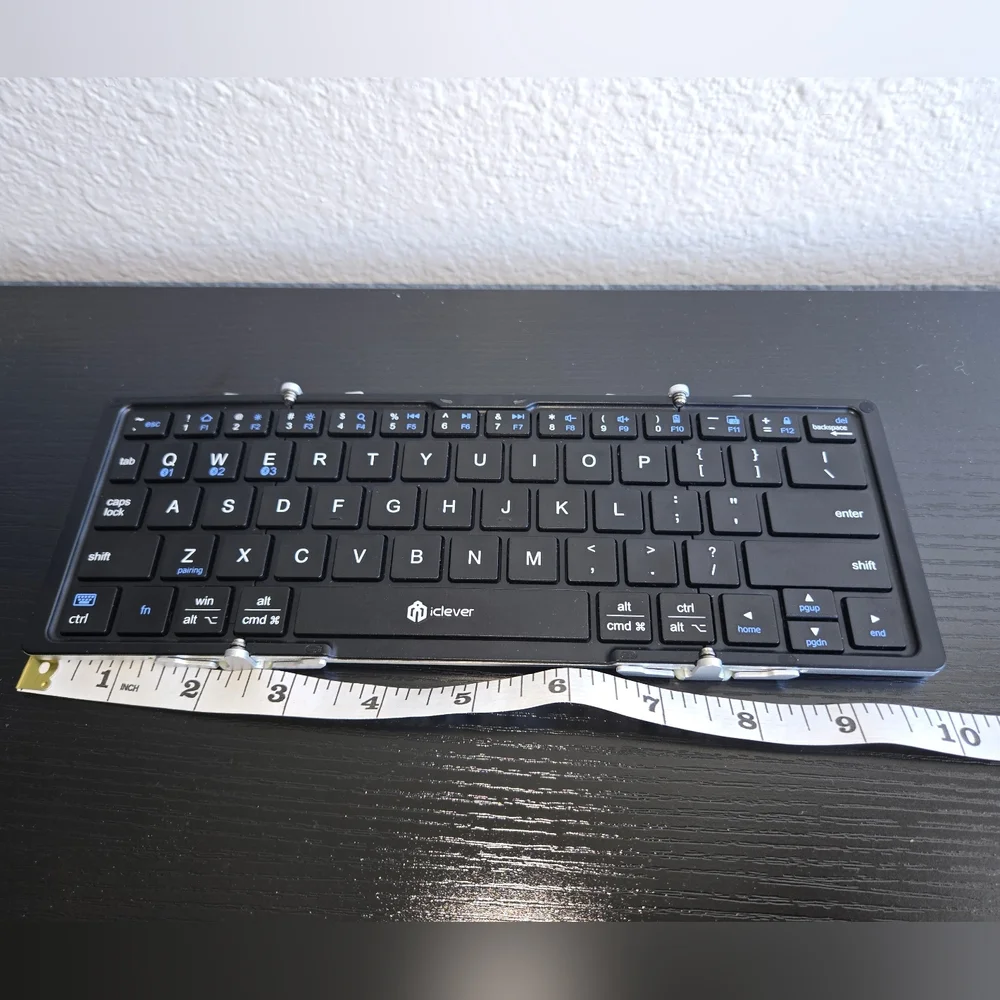 Foldable Bluetooth Keyboard, Ultra-Slim Metal Keyboard Iclever Keyboard IC-BK03